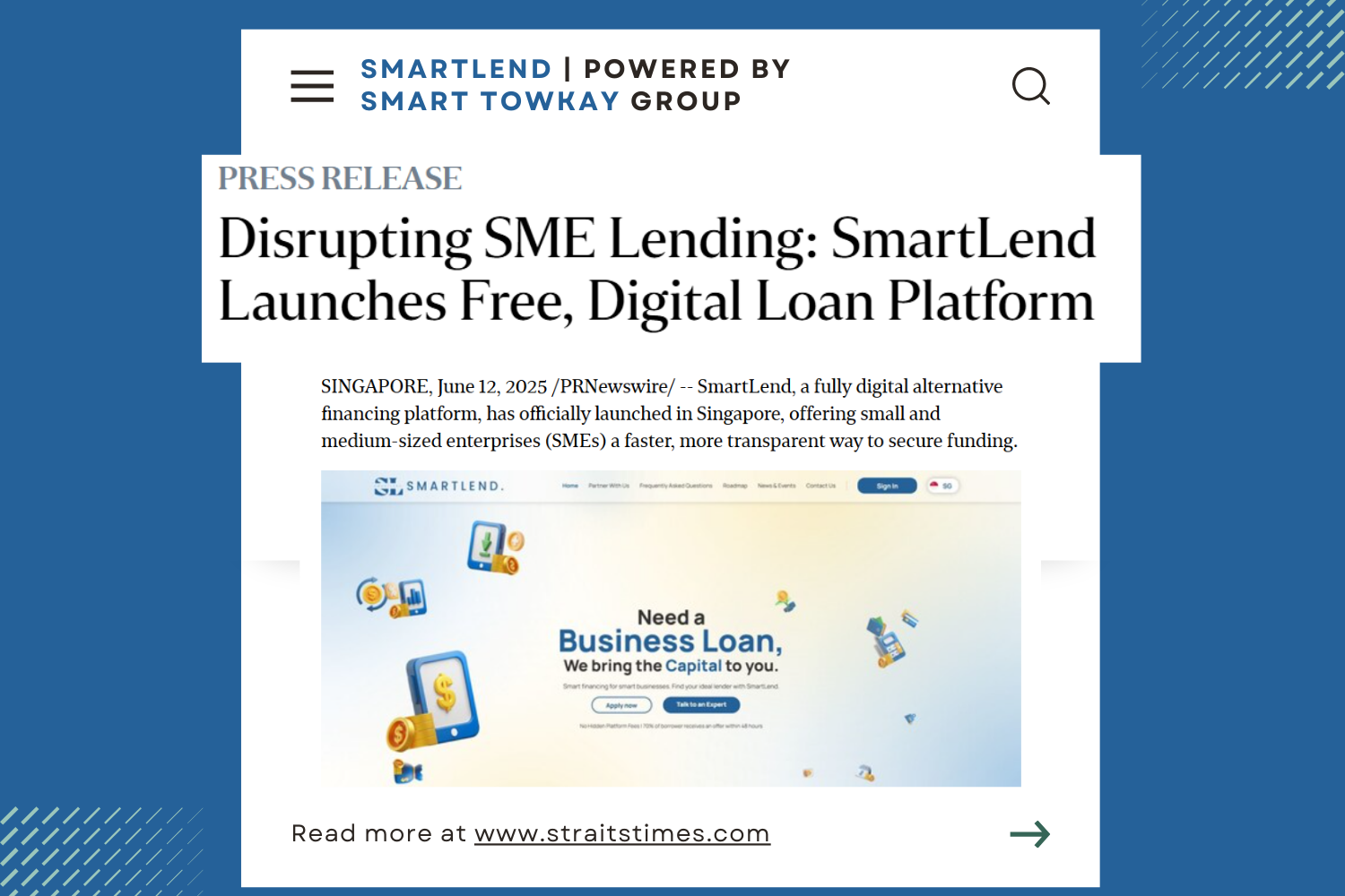 π We're Live: SmartLend Officially Launches in Singapore!