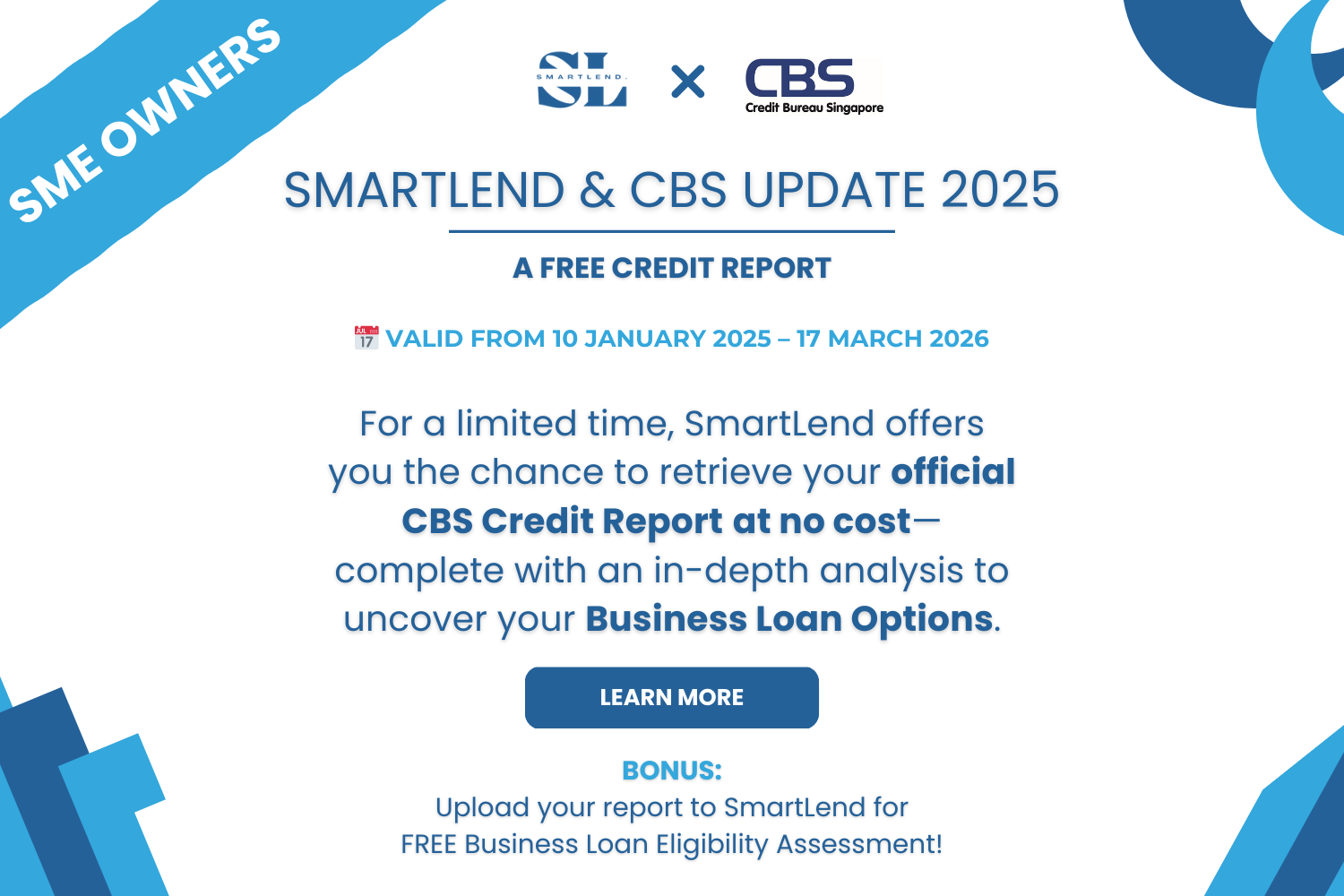 SmartLend X CBS Team Collaborate: A Free Credit Report For SG-based SME Owners